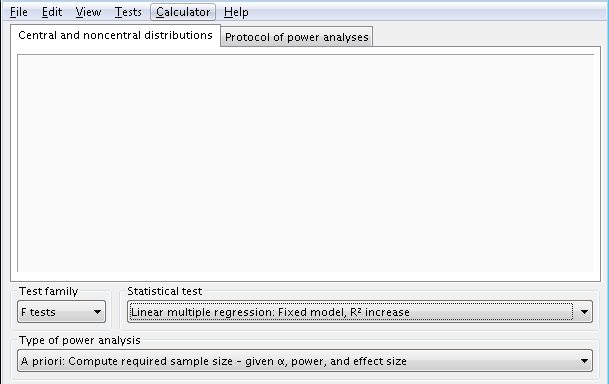 Power Analysis Linear multiple regression F Test R2 increase 