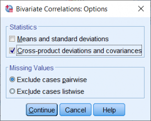 obtain covariance